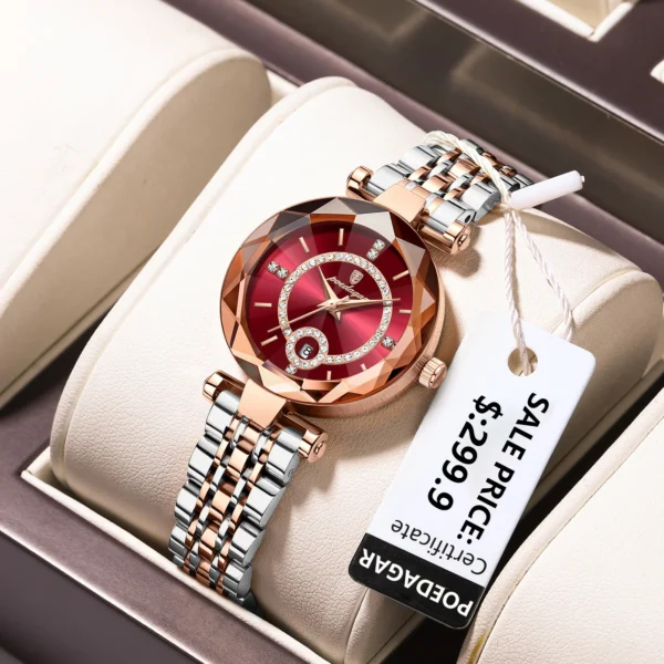 POEDAGAR Luxury Watch For Woman High Quality Diamond Ladies Quartz Watch Waterproof